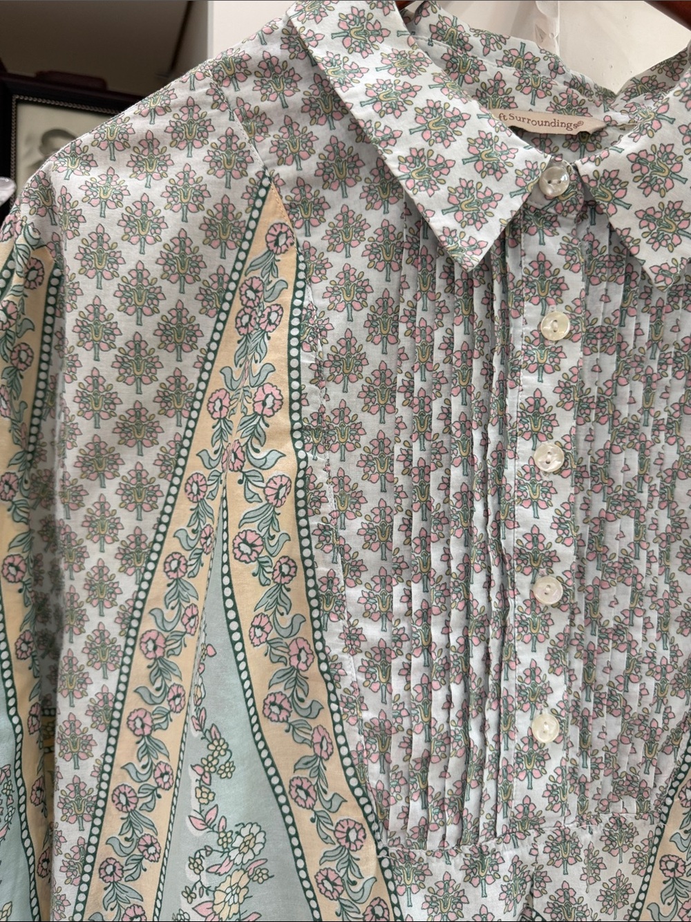 Soft Surroundings Pastel Paisley Pintuck Tunic Blouse Boho 2X/3x - Picture 4 of 16
